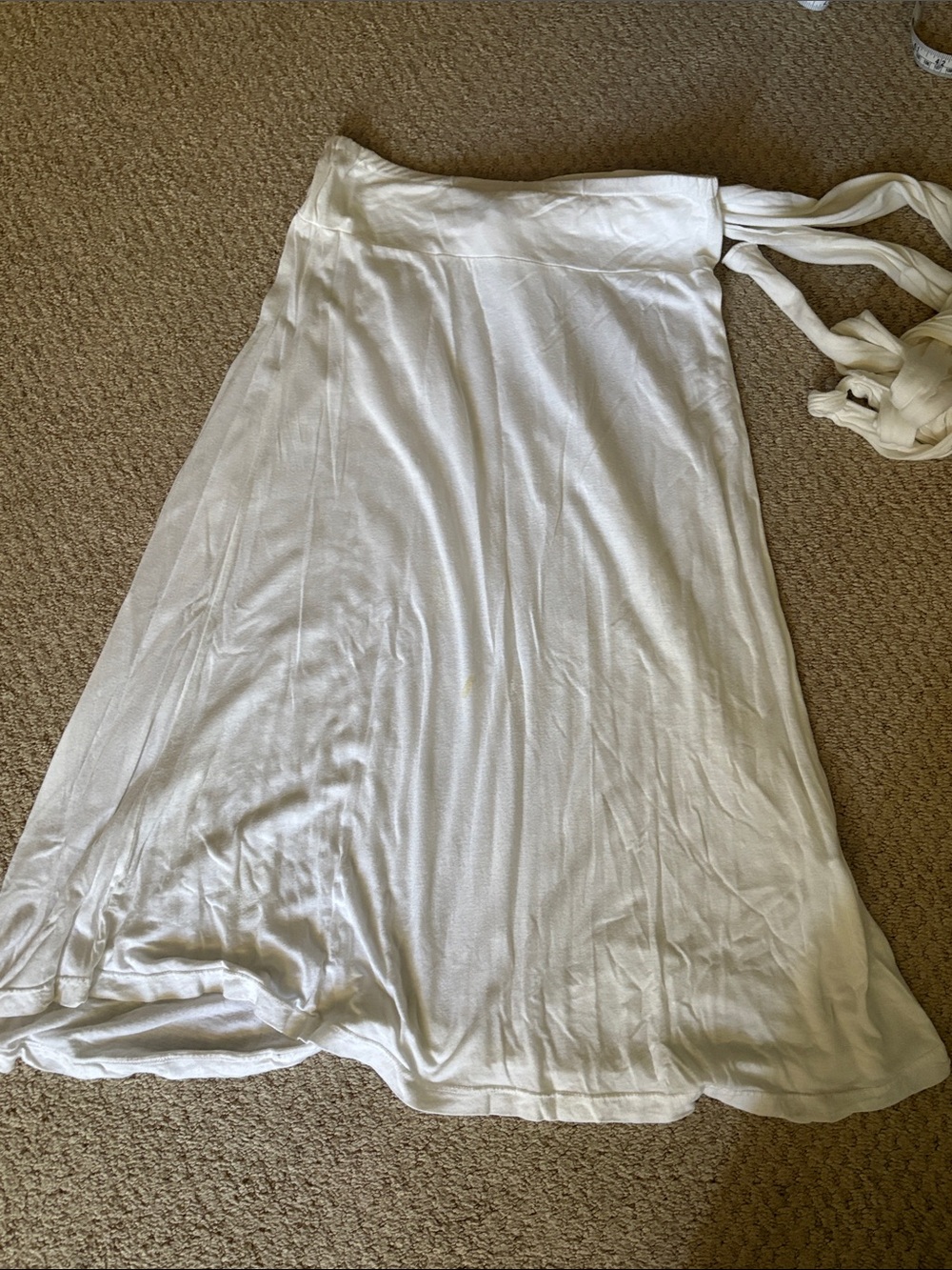 James Perse Cream Maxi Skirt with Tie Waist